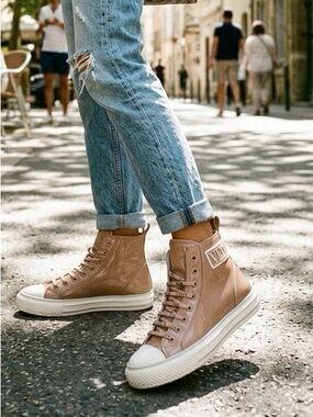 💥 SALE  Valentino blush pink/tan  and White Athletic Shoes